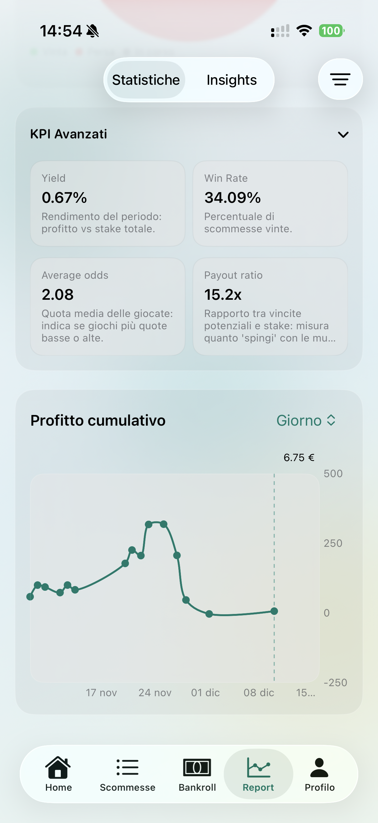Wallbet App Screenshot